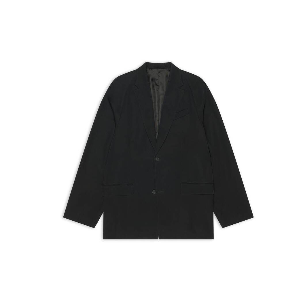 Men's Balenciaga Raglan Tailored Jackets Black | 1269GEVAF