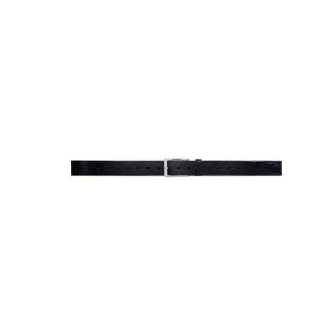 Men's Balenciaga Rectangle Buckle Belts Black | 6078WSQLT