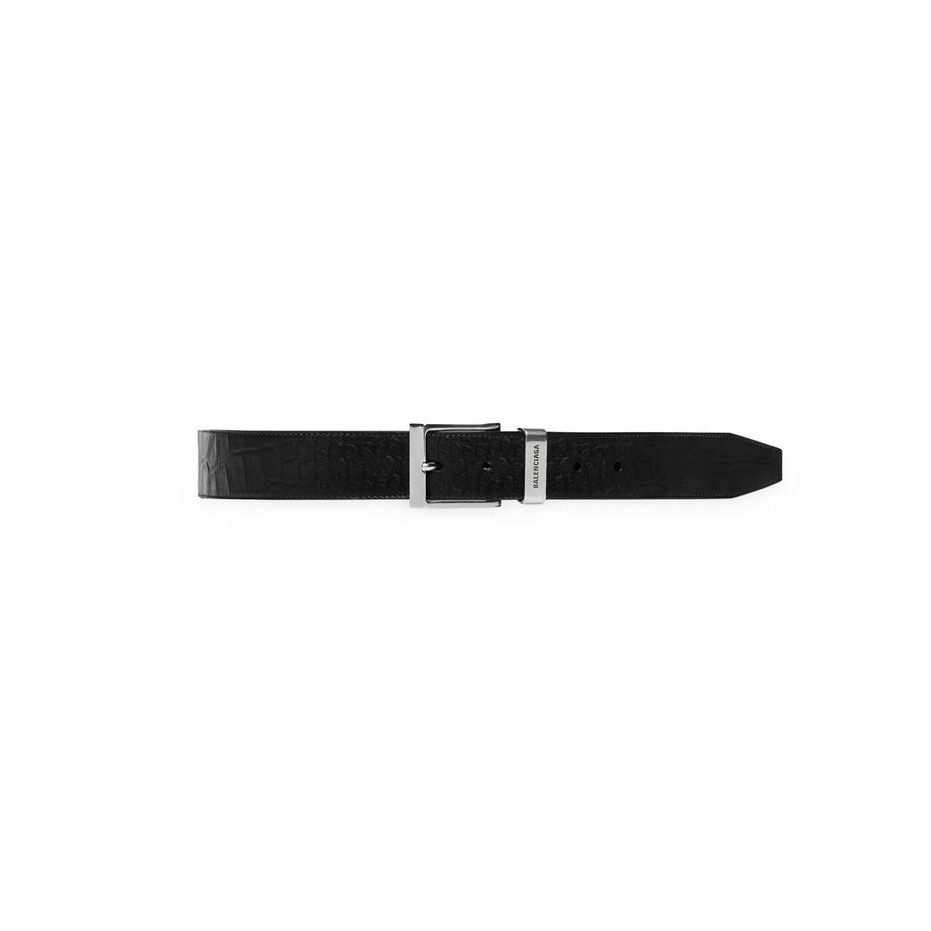 Men\'s Balenciaga Rectangle Large Belts Black | 2164VMYKH