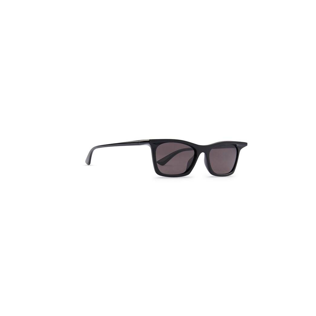 Men's Balenciaga Rim Rectangle Sunglasses Black | 0417YXHBV