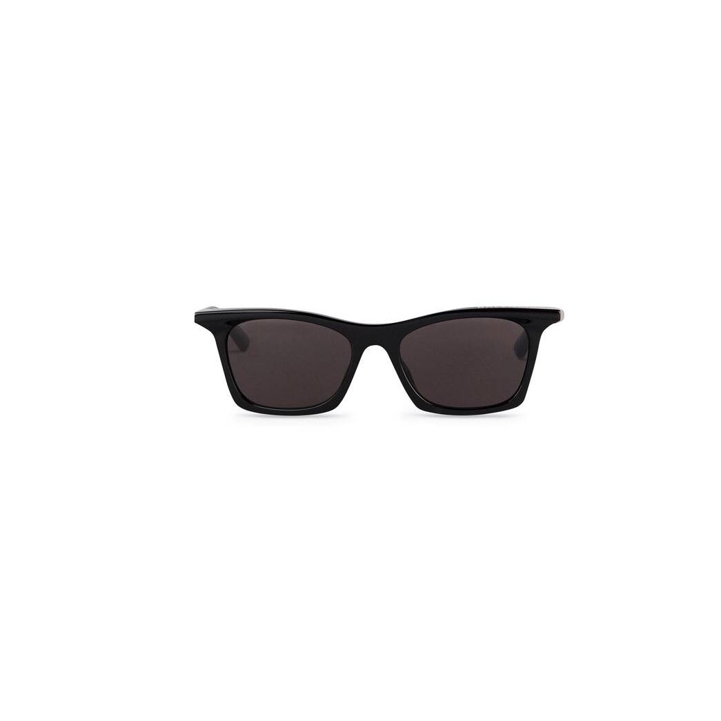 Men\'s Balenciaga Rim Rectangle Sunglasses Black | 0417YXHBV