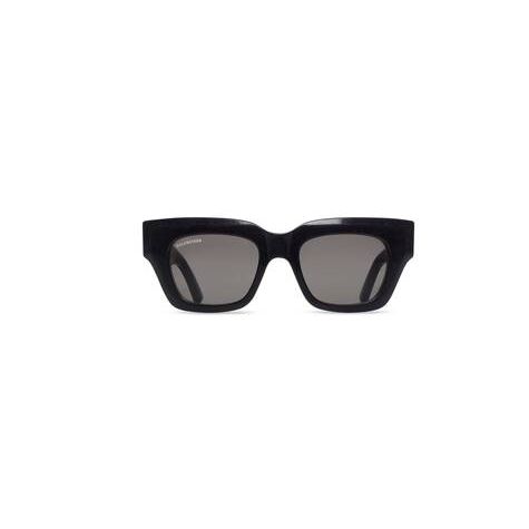 Men's Balenciaga Rive Gauche D-frame Sunglasses Black | 1347OCQKJ