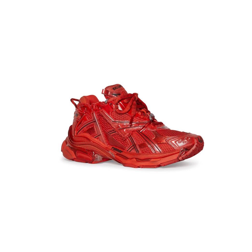 Men's Balenciaga Runner Sneakers Red | 9712WAEZD