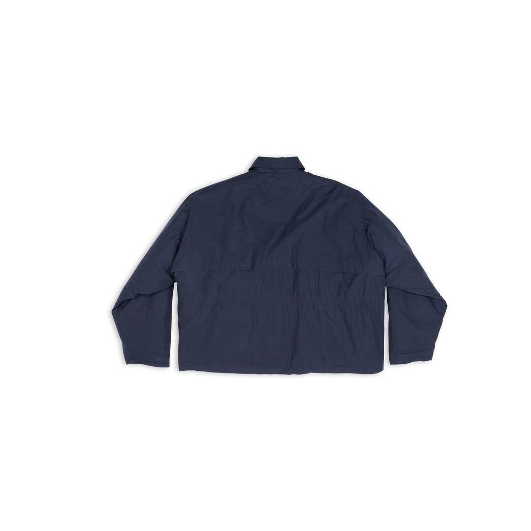 Men's Balenciaga Scissors Crest Parka With Removable Lining Jackets Blue | 2704BFKMW