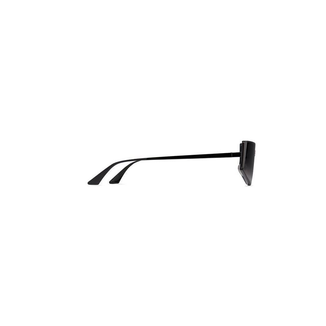 Men's Balenciaga Shield 2.0 Rectangle Sunglasses Black | 1685ZIUPF