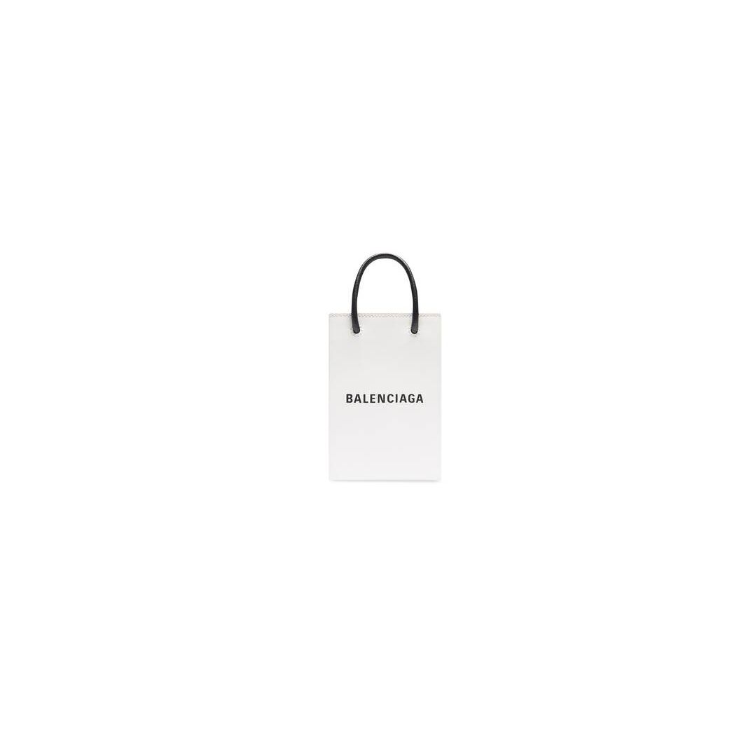 Men's Balenciaga Shopping Mini Bag White | 1978ZAONL