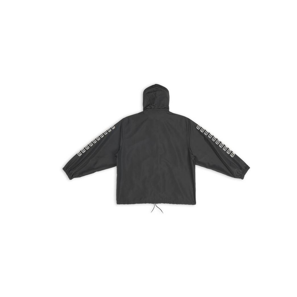 Men's Balenciaga Short Windbreaker Jackets Black | 7302BOUDC