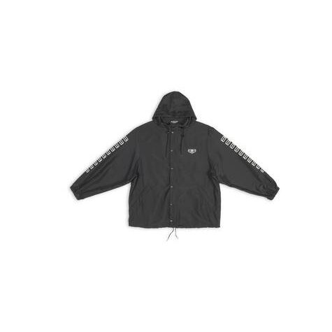 Men's Balenciaga Short Windbreaker Jackets Black | 7302BOUDC