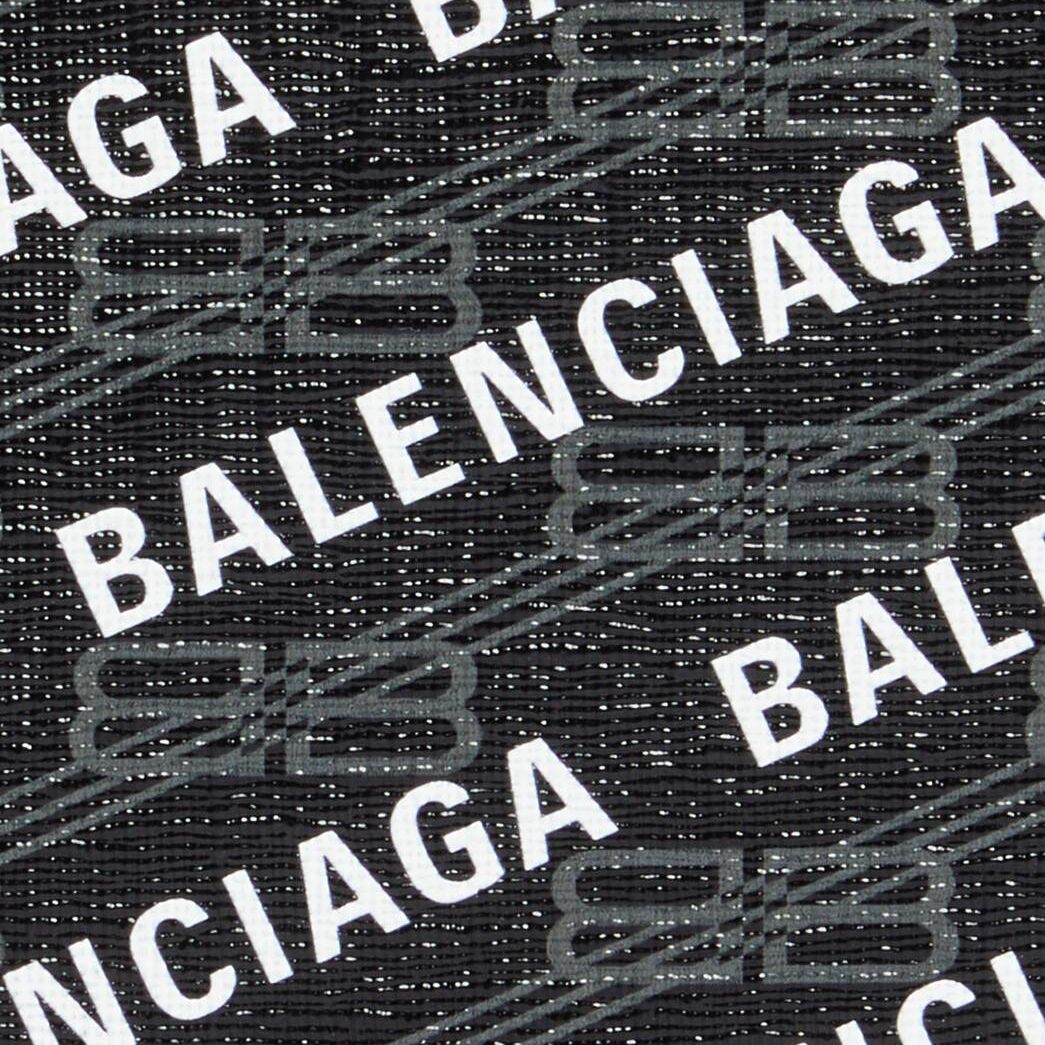 Men's Balenciaga Signature Square Folded Bb Monogram Coated Canvas And Allover Logo Wallets Black | 0296PROJC