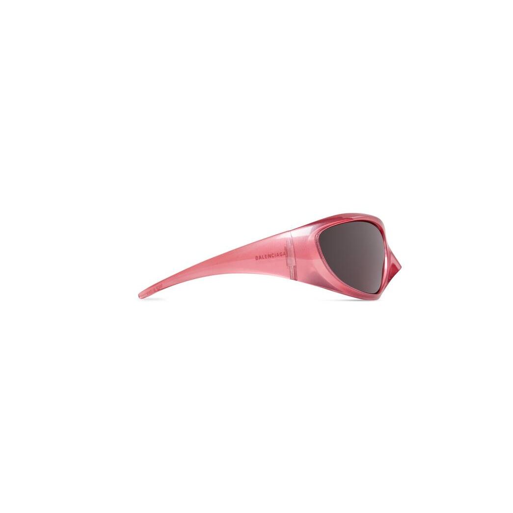 Men's Balenciaga Skin Xxl Cat Sunglasses Pink | 3021JNVAE