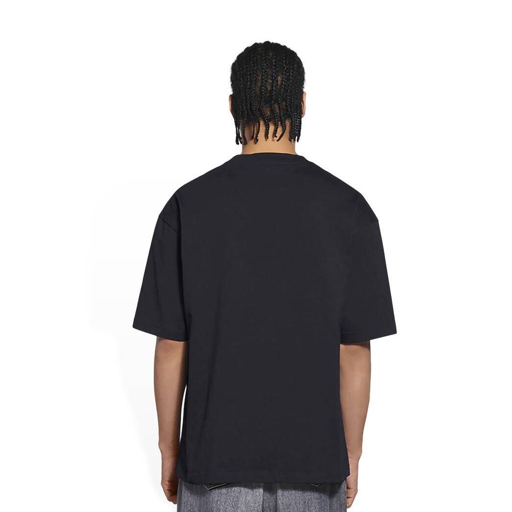 Men's Balenciaga Slime Medium Fit T Shirts Black | 7102FRPKS