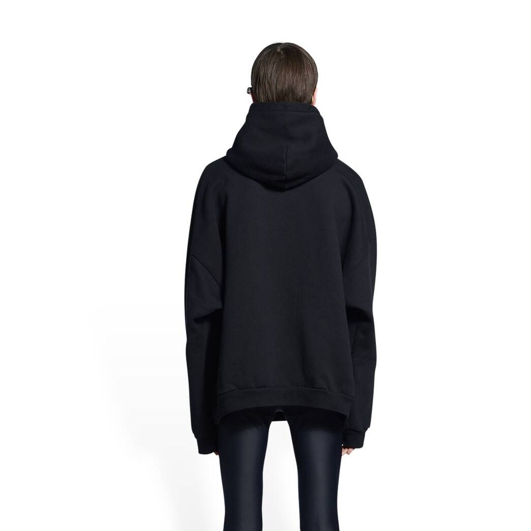 Men's Balenciaga Slime Wide Fit Hoodie Black | 5762YGLEC