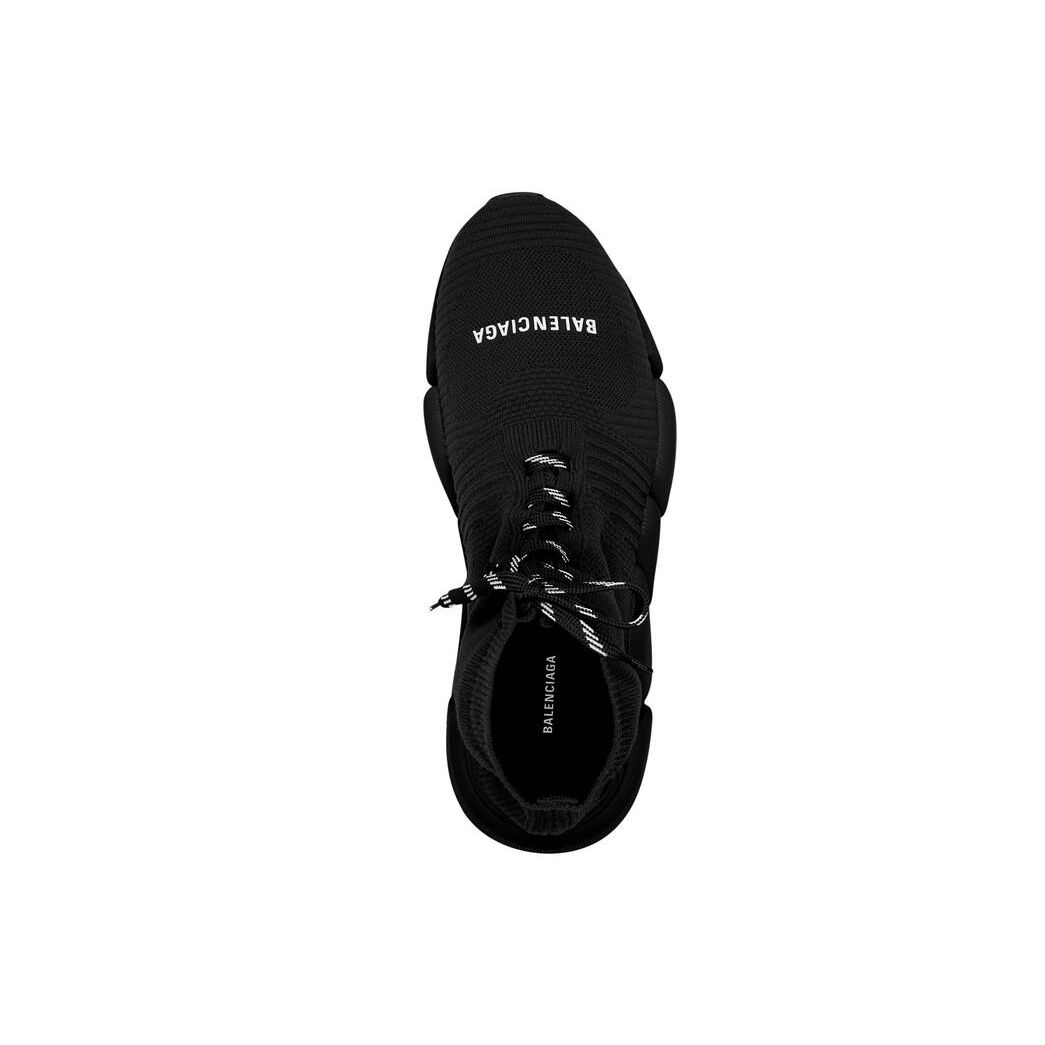 Men's Balenciaga Speed 2.0 Lace-up Recycled Knit Sneakers Black | 1543FJYDV