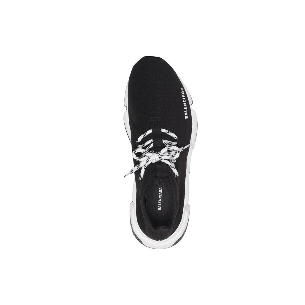 Men's Balenciaga Speed Lace-up Sneakers Black / White | 7190OVKJE