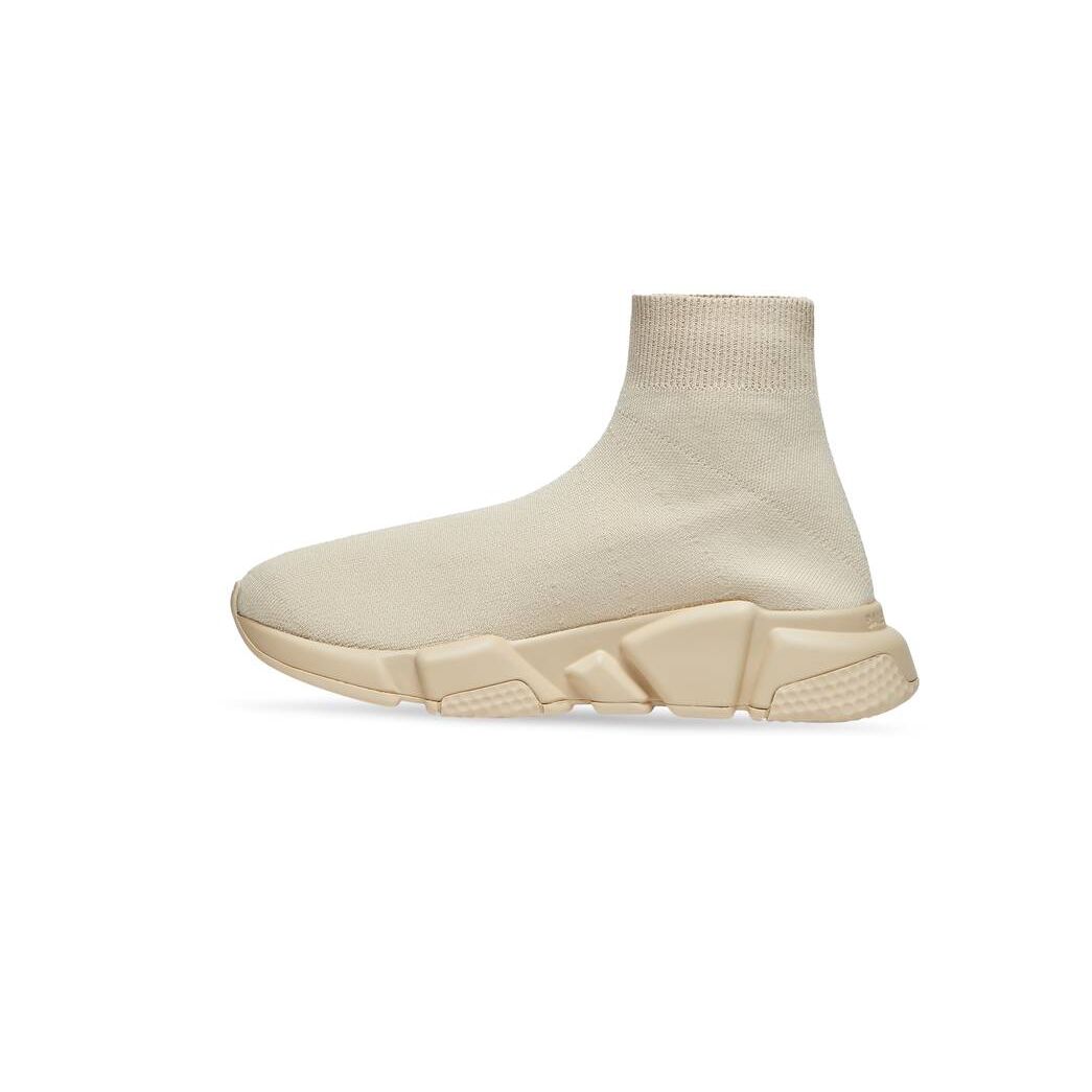 Men's Balenciaga Speed Recycled Knit Graffiti Sneakers Beige | 6458ZGRHY