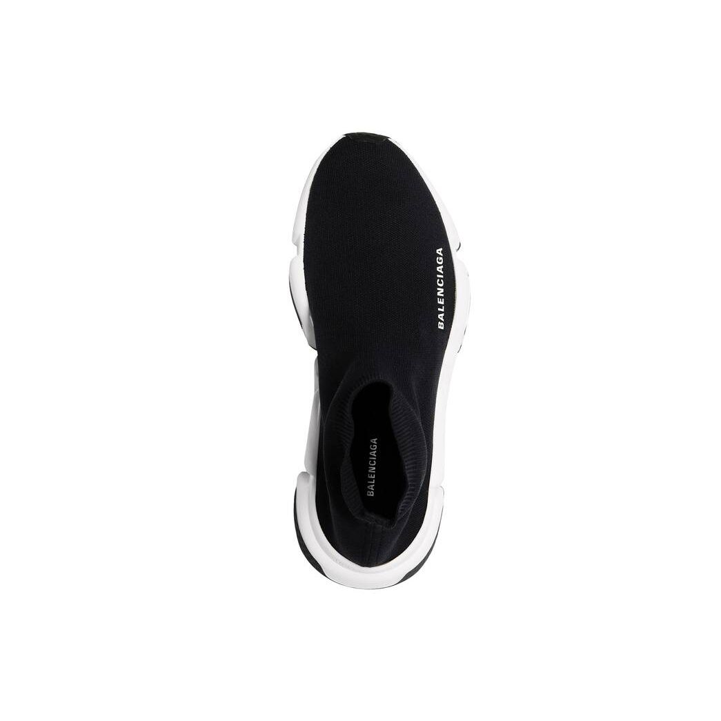 Men's Balenciaga Speed Recycled Knit Sneakers Black / White | 7823FXQGI