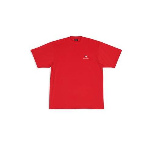 Men's Balenciaga Sporty B Swim T Shirts Red | 3865WNUKF