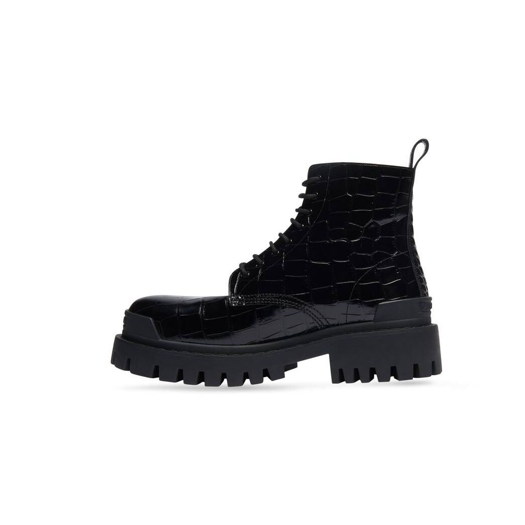 Men's Balenciaga Strike 20mm Boots Black | 1856OGHYF