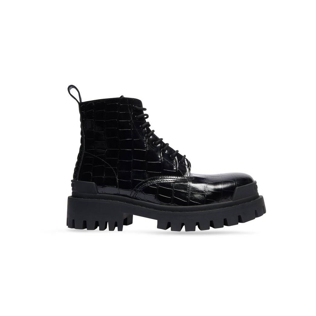 Men\'s Balenciaga Strike 20mm Boots Black | 1856OGHYF