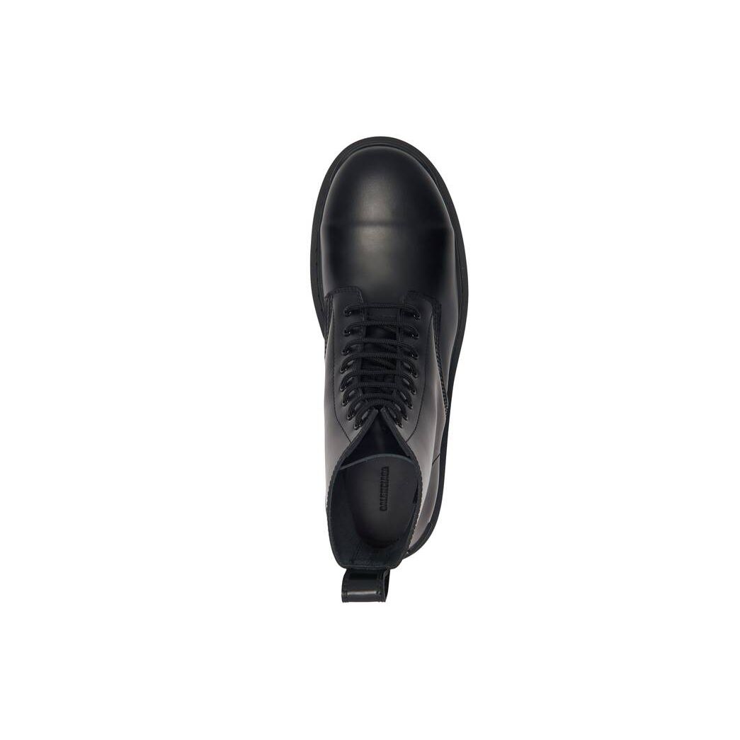 Men's Balenciaga Strike Lace Up Boots Black | 9162RGSKU