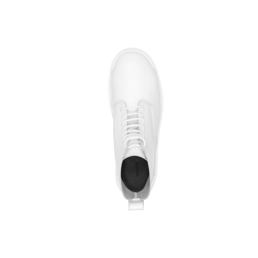 Men's Balenciaga Strike Lace Up Boots White | 2715QFADZ