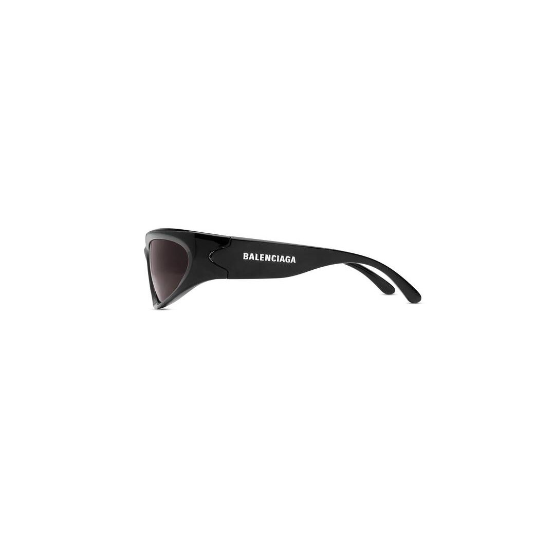 Men's Balenciaga Swift Oval Sunglasses Black | 5872FSZYL