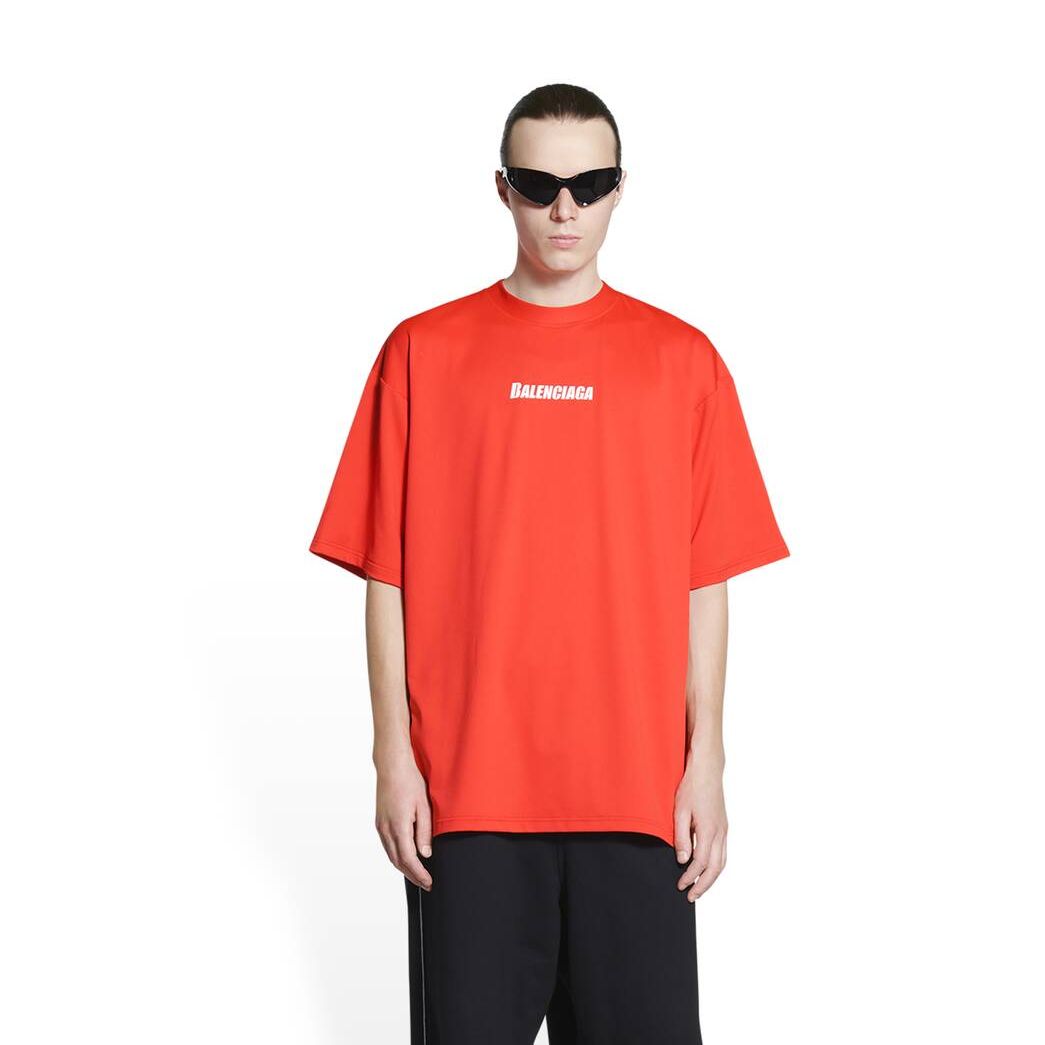 Men's Balenciaga Swim T Shirts Red | 4685USMVT