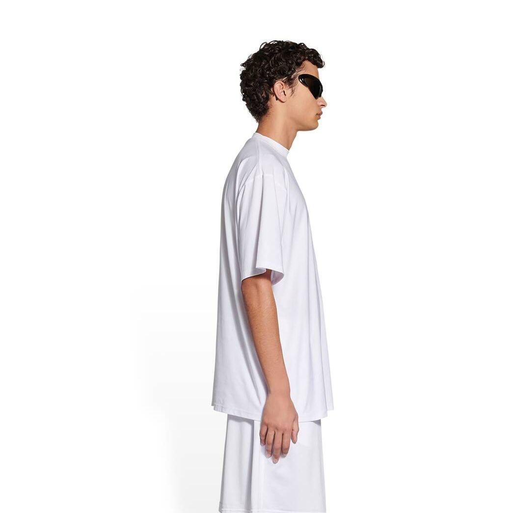 Men's Balenciaga Swim T Shirts White | 2385NIKGC