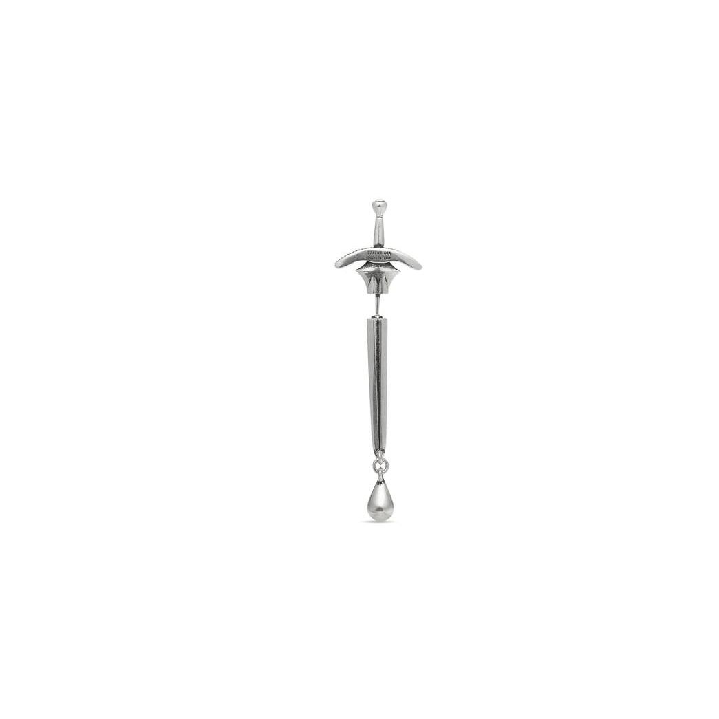 Men's Balenciaga Sword Earring Jewelry Silver | 3705SLUAY