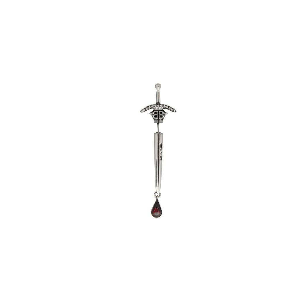 Men\'s Balenciaga Sword Earring Jewelry Silver | 3705SLUAY