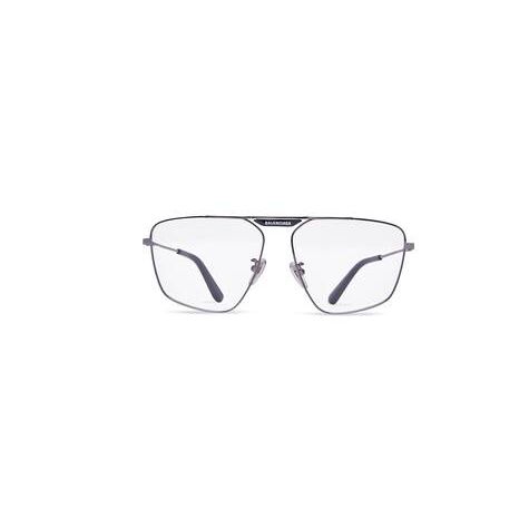 Men's Balenciaga Tag 2.0 Navigator Sunglasses Dark Silver | 5391MXHGT