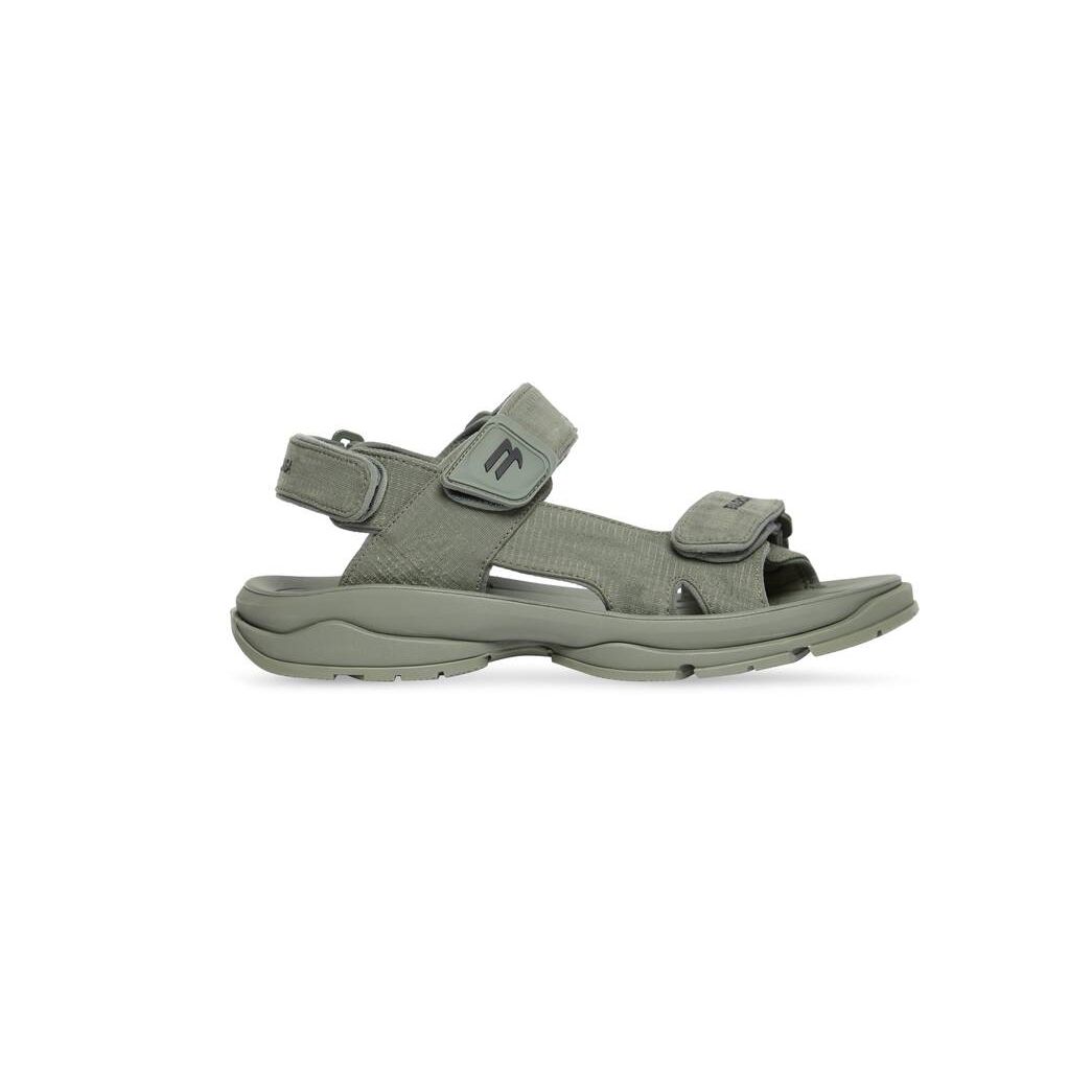 Men\'s Balenciaga Tourist Sandals Green | 6425MLEGP