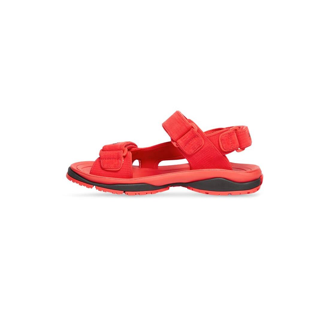 Men's Balenciaga Tourist Sandals Red | 1570OJQHK