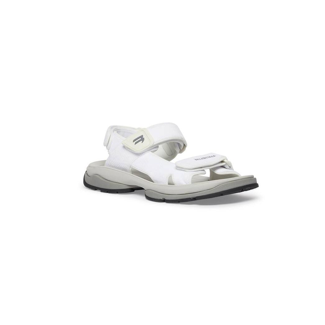 Men's Balenciaga Tourist Sandals White | 3016GBZXY