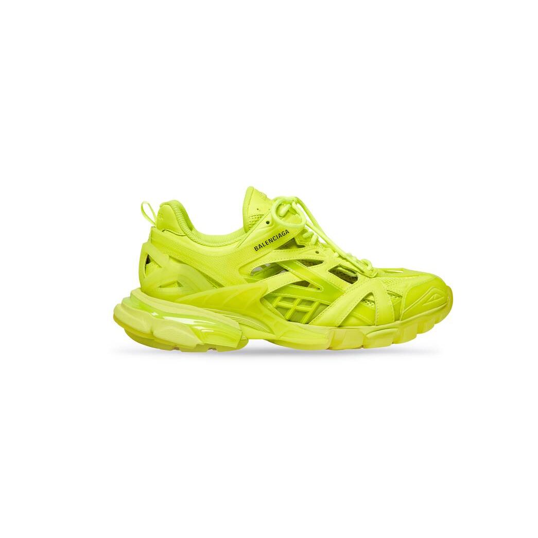 Men\'s Balenciaga Track.2 Clear Sole Sneakers Yellow | 1843AHXBK