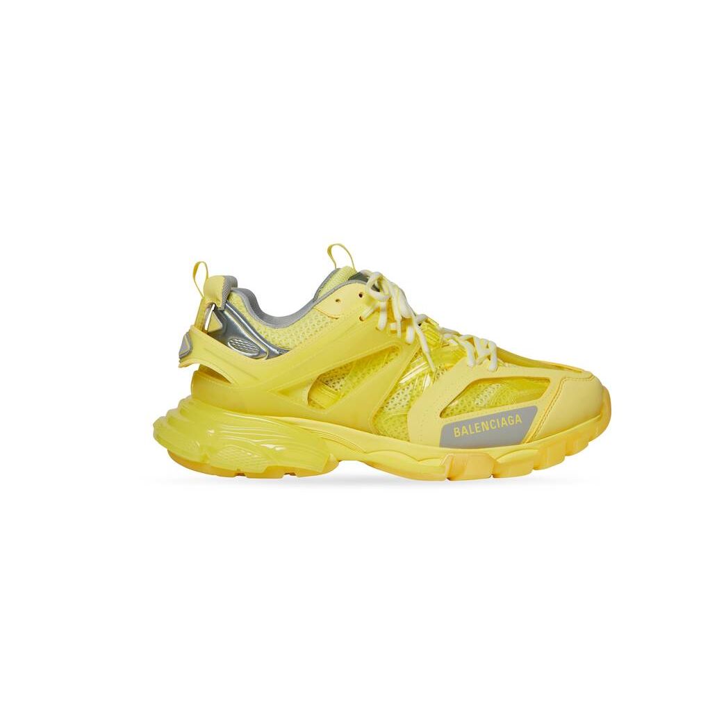 Men\'s Balenciaga Track Clear Sole Sneakers Yellow | 5690AMQIB