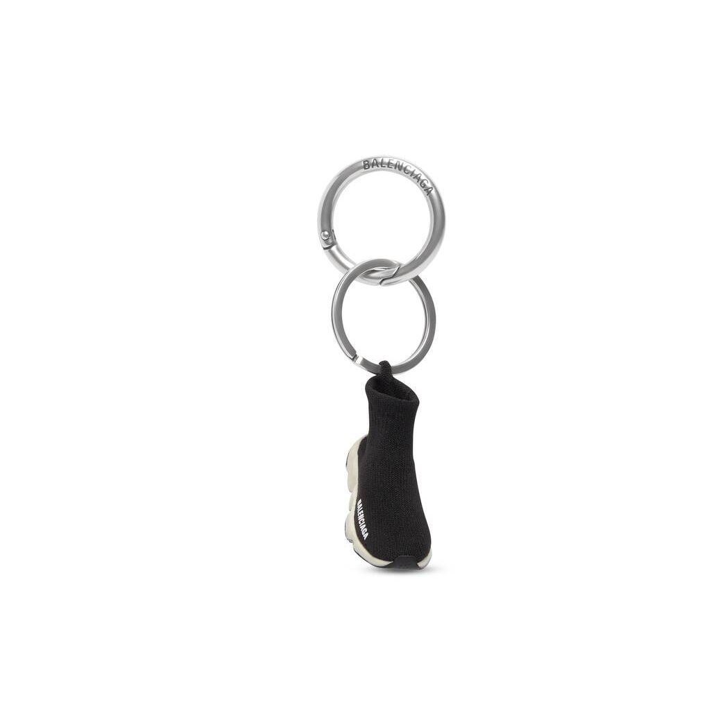 Men\'s Balenciaga Track Keyrings Black | 2937PAMXF