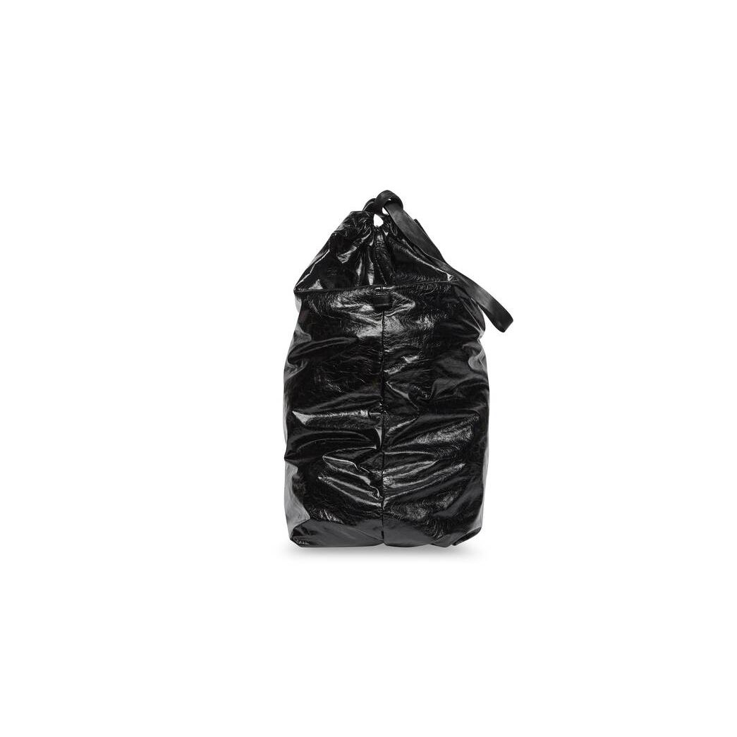 Men's Balenciaga Trash Bag Large Pouch Tote Bags Black | 0472GJQDY