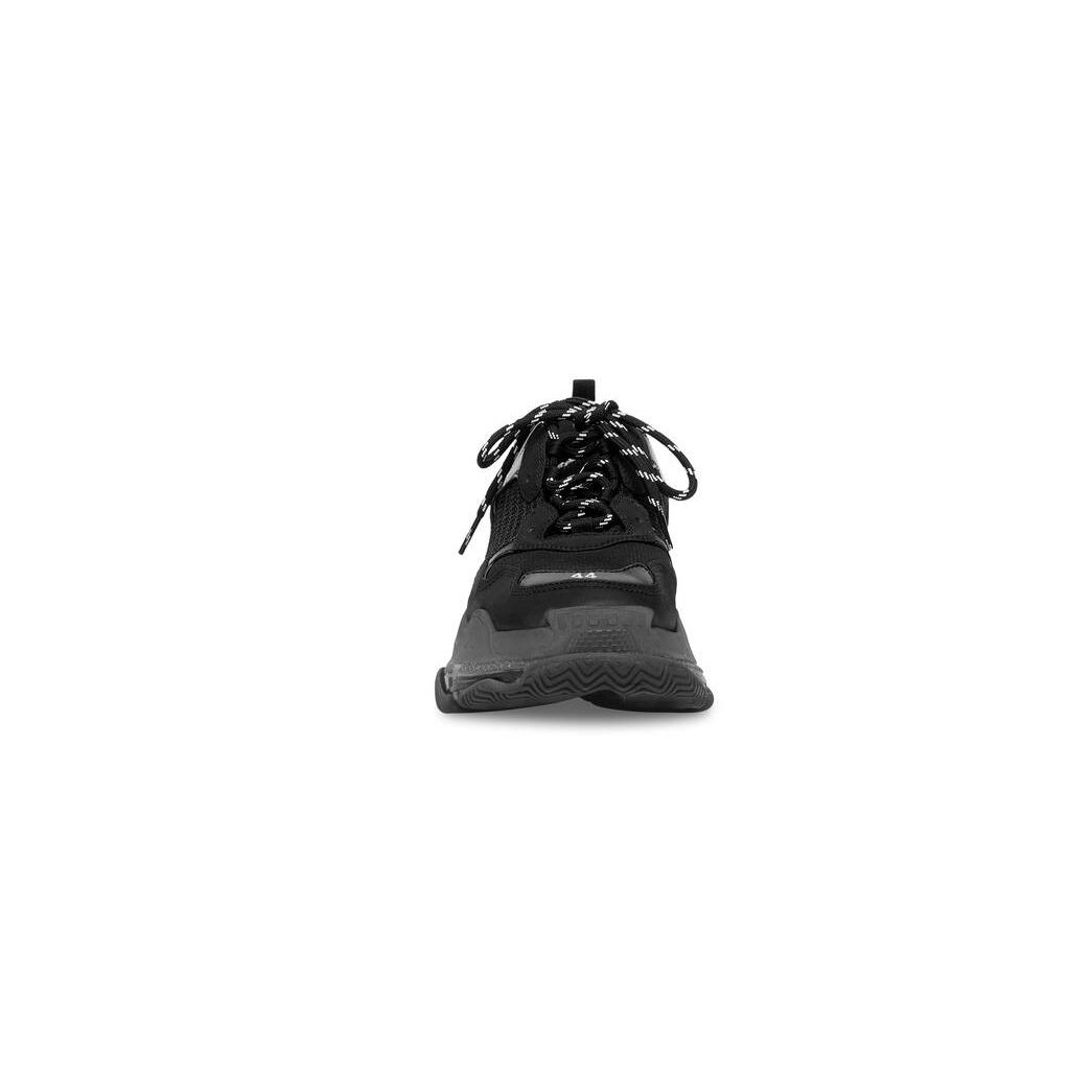 Men's Balenciaga Triple S Clear Sole Sneakers Black | 7194ECWOD