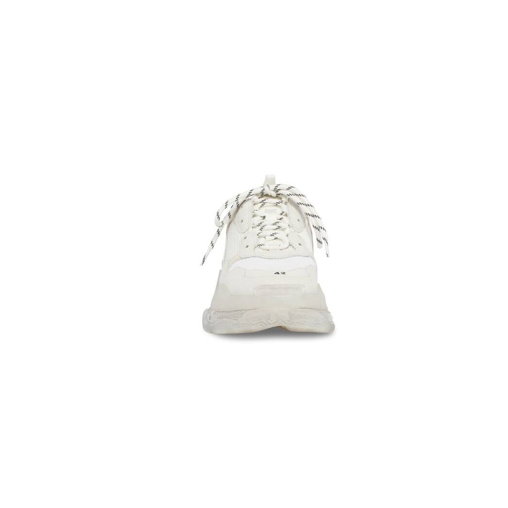 Men's Balenciaga Triple S Clear Sole Sneakers White | 8372KOLEJ