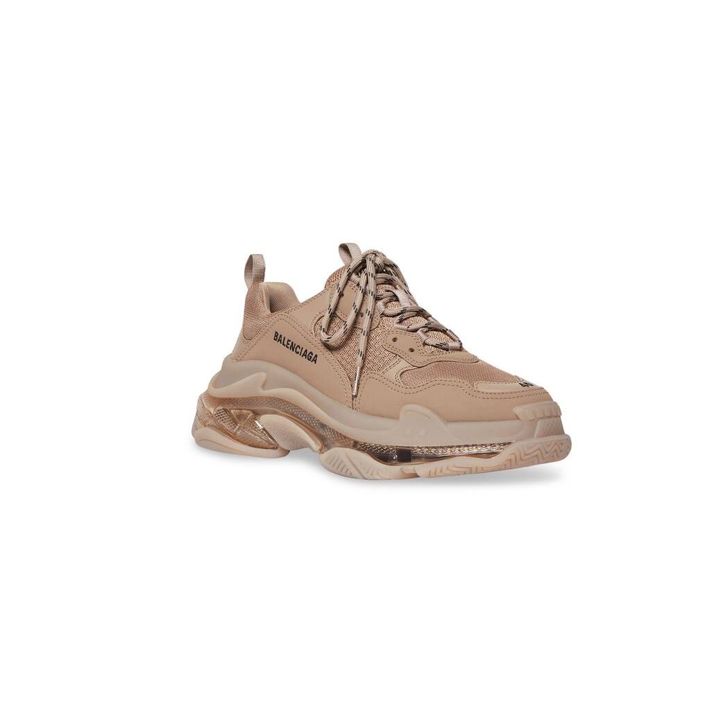 Men's Balenciaga Triple S Clear Sole Sneakers Brown | 8976QBLTI