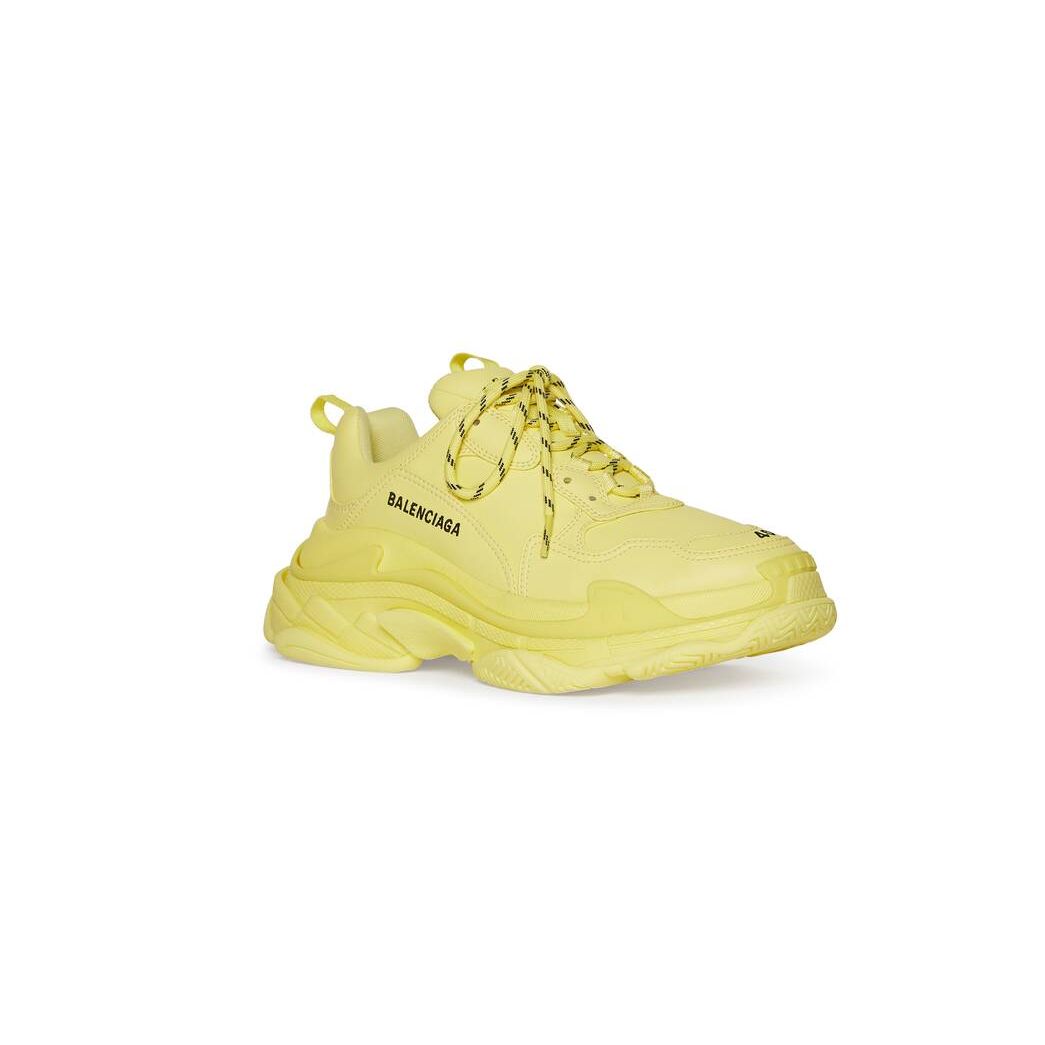 Men's Balenciaga Triple S Sneakers Yellow | 5193DWHQO