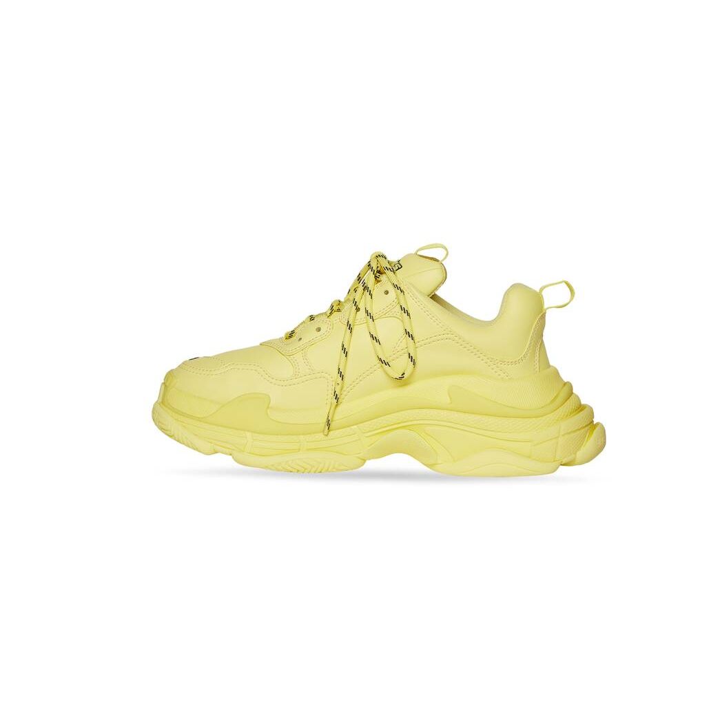 Men's Balenciaga Triple S Sneakers Yellow | 5193DWHQO