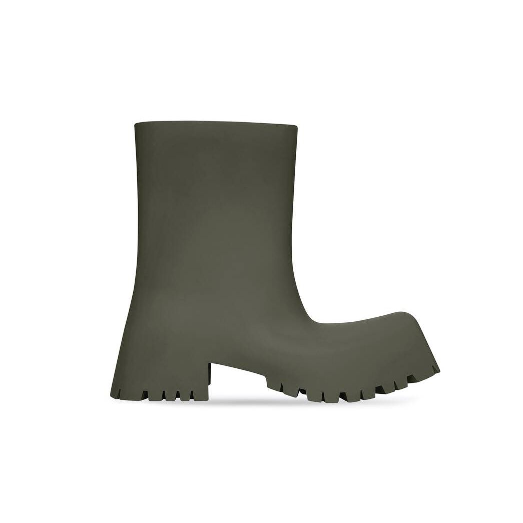 Men\'s Balenciaga Trooper Rubber Boots Green | 0489AEHBO