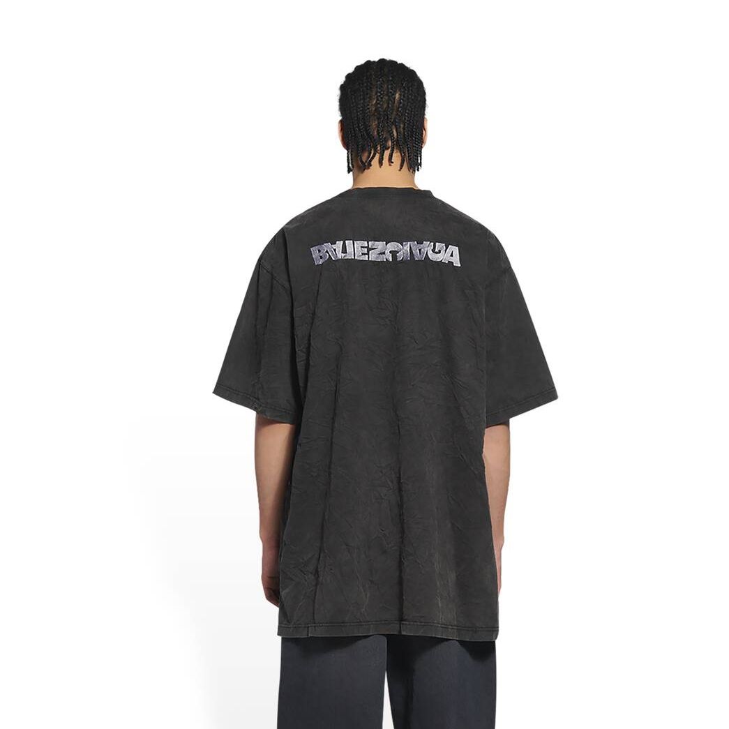 Men's Balenciaga Turn Slit T Shirts Black | 9365BQTZL