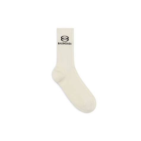 Men's Balenciaga Unity Tennis Socks Beige | 4738YDQCJ