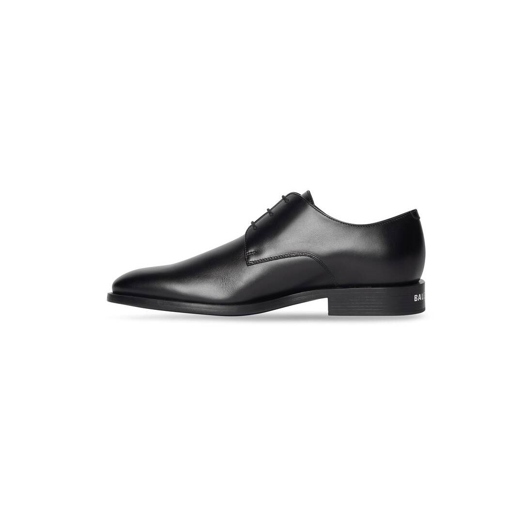 Men's Balenciaga Wallstreet 20mm Derby Boots Black | 7692RJCHS