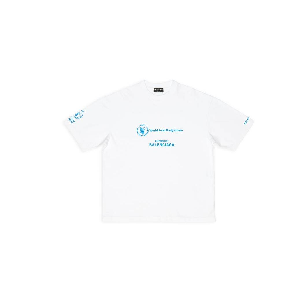 Men's Balenciaga Wfp Medium Fit T Shirts White | 6183YSPCE