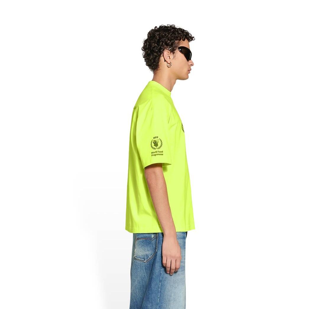 Men's Balenciaga Wfp Medium Fit T Shirts Yellow | 7269LXNWY