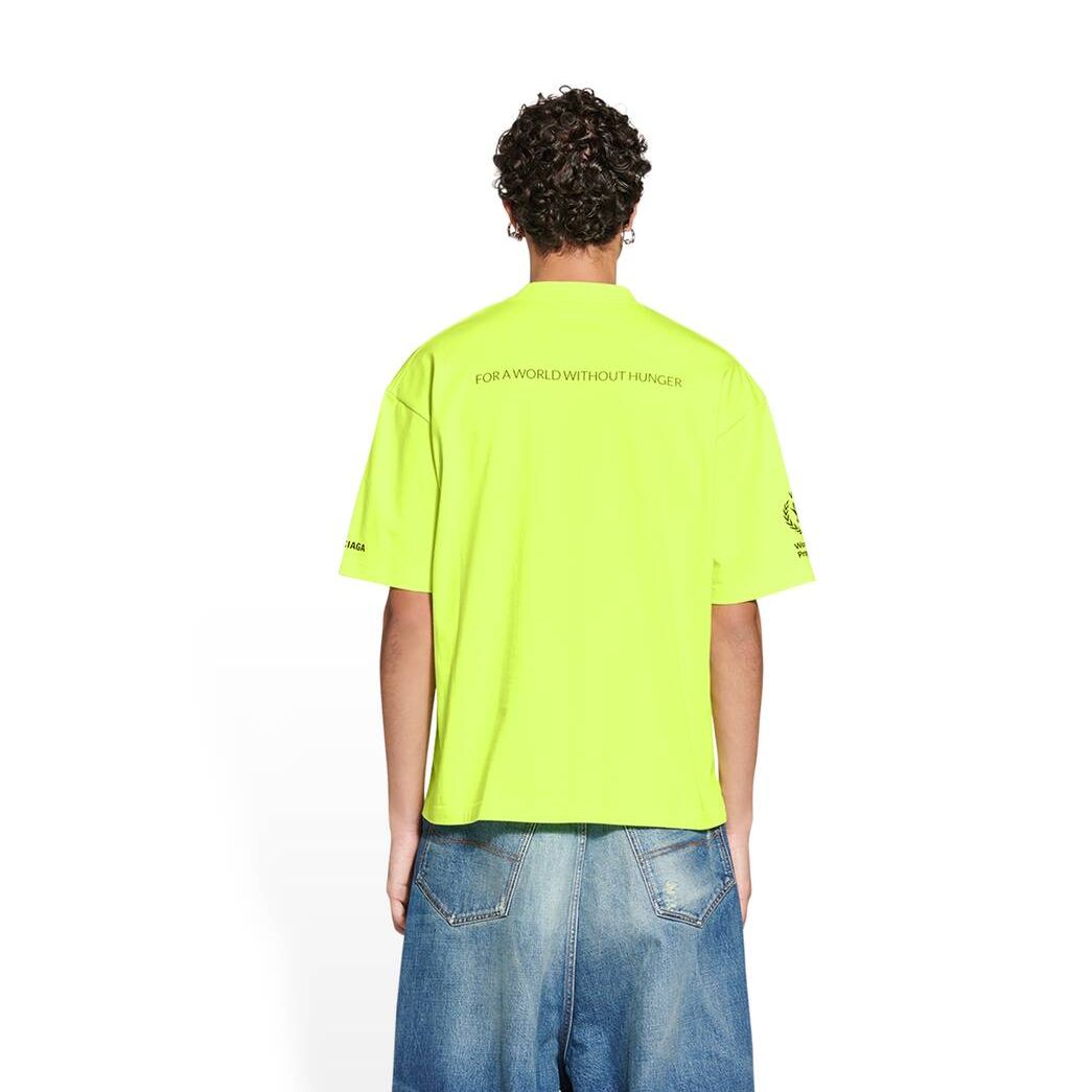 Men's Balenciaga Wfp Medium Fit T Shirts Yellow | 7269LXNWY